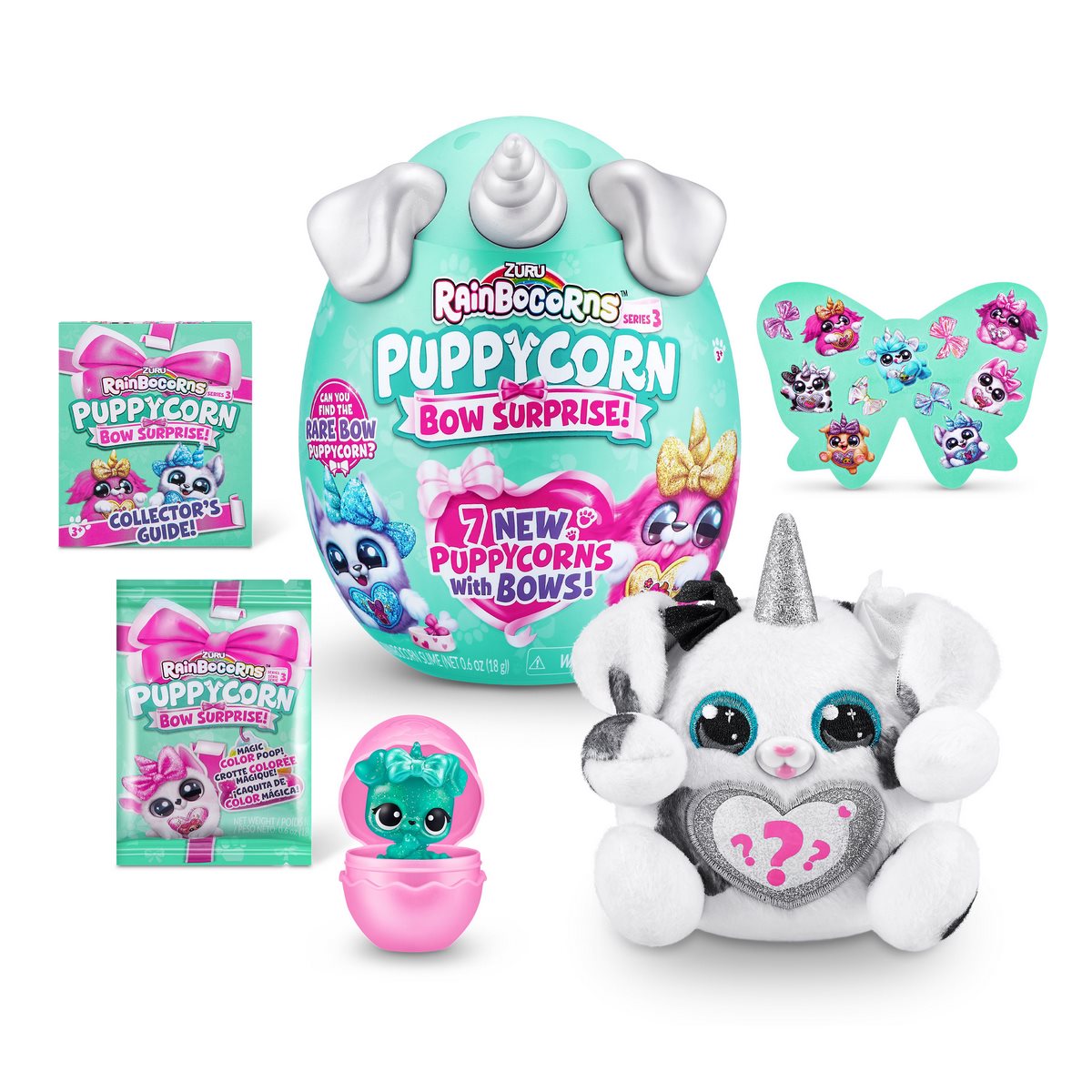 Huevo Sorpresa Puppycorn Rainbocorns - Plateado